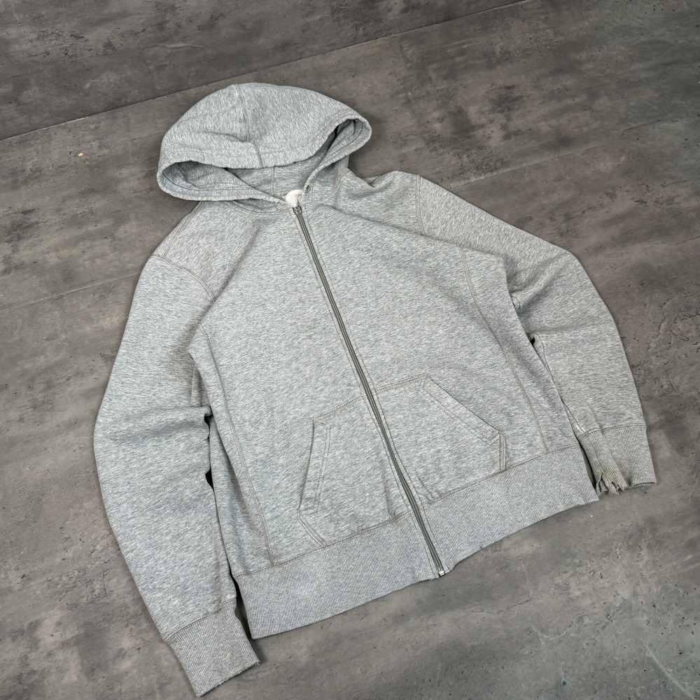 Vintage VTG Y2K 2000's 00's Nike Grey Full Zip Essential Hoodie